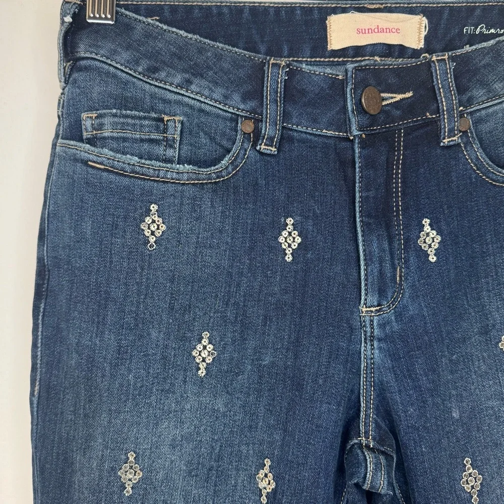 Sundance Primrose sequin embellished skinny Denim jeans Women’s 26 - Picture 5 of 8